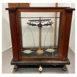 Voland & Sons balance scale with weights