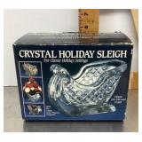 Lead crystal Holiday sleigh