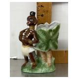 Black Americana ceramic planter