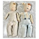 2 Shackman cloth "Sleepy Baby" dolls 1950s