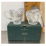 Lenox Kelly crystal sugar and creamer
