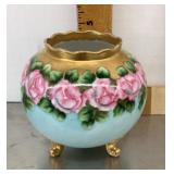Hand painted porcelain rose bowl