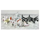 Group of ceramic made in Japan dog figures