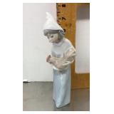 Lladro porcelain "Girl with Rooster" figure