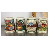 4 Budweiser mugs