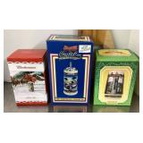 3 Budweiser steins