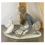 Lladro porcelain "Feeding the Ducks" figure