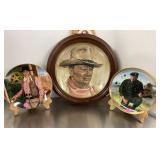3 John Wayne collector plates