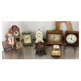 7 assorted clocks