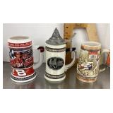 3 Anheuser Busch steins