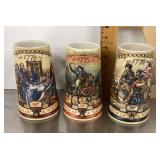 3 Miller beer Birth of a Nation steins