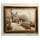 38x48 framed oil on canvas painting