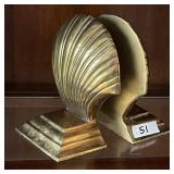 Brass shell bookends