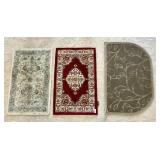 3 small rugs approx. 20" x 30"