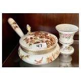 Bone china Andrea bowl, Crown Stafford vase