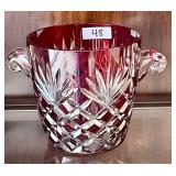 Faberge ruby cut-to-clear crystal ice bucket