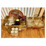 Pyrex bakeware, vases, trays, canning jars