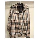 Burberry plaid windbreaker with hood
