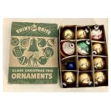 Small Shiny Brite ornament box and contents
