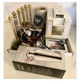 Flat of assorted barware