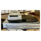 Box of electronics--DVD/VHS, Blu-ray player