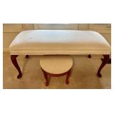 45" upholstered bed bench and footstool
