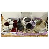 2 flats with Pyrex baking, coffee mugs, etc.