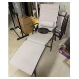 2 patio loungers with cup holders --like new