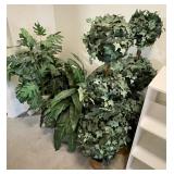 4 faux greenery dï¿½cor with 2 topiaries