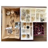 Costume jewelry group with organizers