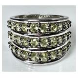 Sterling silver peridot ring