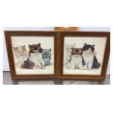 2 signed Grace Lopez cat prints