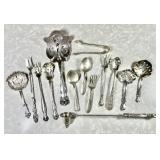 Sterling silver fancy utensil cleanup lot