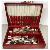 Silverplate flatware in box