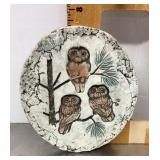 Mount St. Helens ash owl plaque