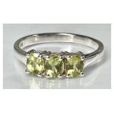 Sterling silver peridot ring