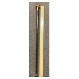 UW walking stick with brass handle