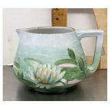 Hand painted porcelain pitcher