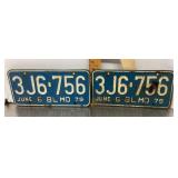1979 Missouri license plates