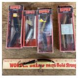 5 Rapala floating fishing lures