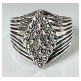 Sterling silver marcasite ring