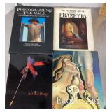 Group of coffee table art books