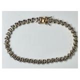 Gold over sterling silver tennis bracelet