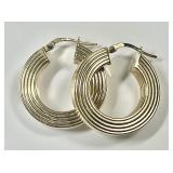 14k gold pierced hoop earrings