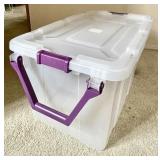 160 qt. Sterilite clear tote with wheels