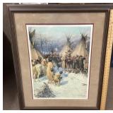 31x38 signed Native American art print