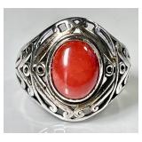 Michael Golan sterling silver red jasper ring