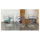 Football drinking glasses
