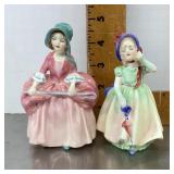 2 Royal Doulton little girl figures
