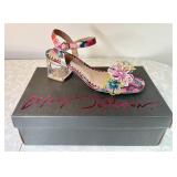 NEW Betsey Johnson sandals w/lucite heels 8,5